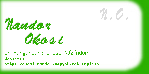 nandor okosi business card